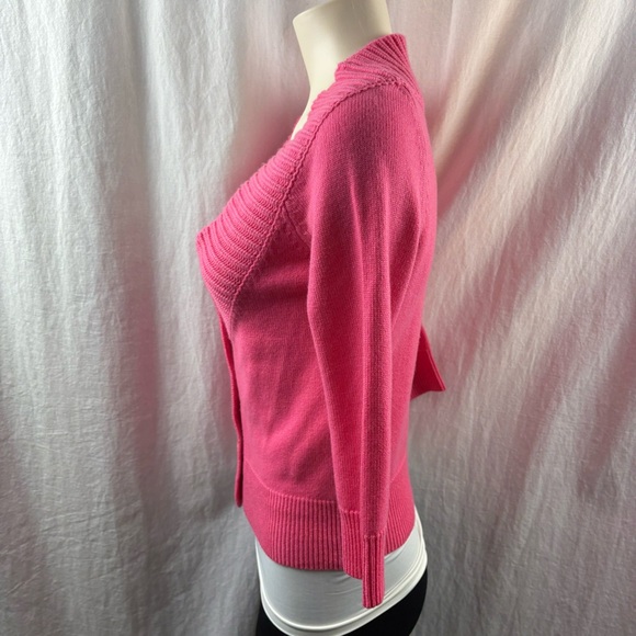 Alexander McQueen Cashmere Off-the-Shoulder Pink Cardigan M - Picture 9 of 15